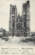 BRUXELLES : Eglise Ste-Gudule 1902. Carte Impeccable; - Monumenten, Gebouwen