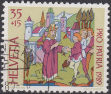 1989 Schweiz Pro Patria, Bilderchronik, Tschachtlan-Chronik 1470 ⵙ Zum:CH B223, Mi:CH 1393, Yt: CH 1319 - Used Stamps