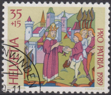 1989 Schweiz Pro Patria, Bilderchronik, Tschachtlan-Chronik 1470 ⵙ Zum:CH B223, Mi:CH 1393, Yt: CH 1319 - Used Stamps