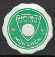 Reklamemarke VIGNETTE CINDERELLA SAMMLERBUND UNION MUNCHEN COLLECTORS' ASSOCIATION UNION - Erinnophilie