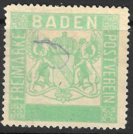 Germany Deutschland Freimarke Postverein Baden Ohne Wertangabe (*) Ohne Gummi/mint No Gum Wappe Coat Of Arms - Sonstige & Ohne Zuordnung