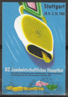 Reklamemarke ERINNOFILI VIGNETTE CINDERELLA STATSANSTALTEN Stuttgart 1960 " 82.Landwirtschaftliches Hauptfest " - Vignetten (Erinnophilie)