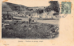 Tunisie - TABARKA - Tirailleurs De Passage, Campés - Ed. Cliché Soria - R. J.  - Tunisie