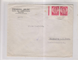 YUGOSLAVIA 1936 DUBROVNIK Mice Cover To Austria PENSION MLINI - Cartas & Documentos