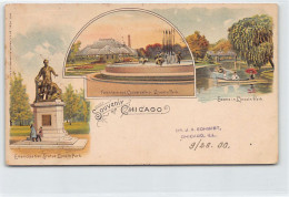 Usa - CHICAGO (IL) LITHO - Lincoln Park - Publ. E.C. Kropp 3 - PRIVATE MAILING CARD - Chicago