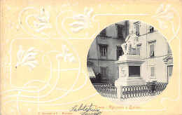 LIVORNO - Monumento A Guerrazzi - Cartolina In Rilievo - Ed. C. Garneri - Livorno