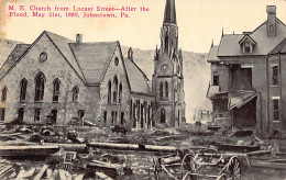 JOHNSTON (PA) M.E. Church From Locust Street - After The Flood, May 31st, 1889 - Other & Unclassified