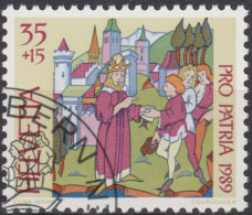 1989 Schweiz Pro Patria, Bilderchronik, Tschachtlan-Chronik 1470 ⵙ Zum:CH B223, Mi:CH 1393, Yt: CH 1319 - Used Stamps