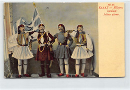 Greece - Evzones And Greek National Flag - Publ. Faraskis & Michalopoulou  - Greece