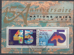 UNO GENF  Block 6, Gestempelt, 45 Jahre UNO, 1990 - Blocs-feuillets