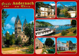 72693009  	Andernach Teilansichten Kirche Dampfer Anleger Stadtmauer Kran  	Ande - Andernach