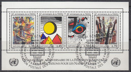 UNO GENF  Block 4, Gestempelt, 40 Jahre WFUNA, 1986 - Blocks & Sheetlets