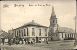 CPA Bornhem Bornem Flandern Antwerpen, Rathaus Und Kirche - Autres & Non Classés