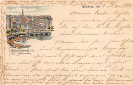 Hamburg (HH) Reesendammbrücke Und Alsterarkaden Litho 1900 - Otros & Sin Clasificación