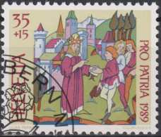 1989 Schweiz Pro Patria, Bilderchronik, Tschachtlan-Chronik 1470 ⵙ Zum:CH B223, Mi:CH 1393, Yt: CH 1319 - Used Stamps