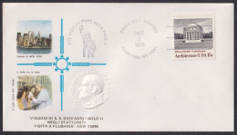 Vatican USA 1979, Pope Paul John II Visit - Flushing, Special Cover - Andere & Zonder Classificatie