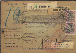 ALLEMAGNE Ca.1904: Bulletin D'Expédition De Berlin Pour Genève (Suisse) - Brieven En Documenten