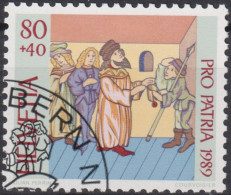 1989 Schweiz Pro Patria, Bilderchronik, Edlibach Chronik 1485-86 ⵙ Zum:CH B225, Mi:CH 1395, Yt: CH 1321 - Gebruikt