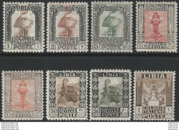 1926-30 Libia Pittorica 8v. Bc. MNH Sassone N. 58/65 - Andere & Zonder Classificatie