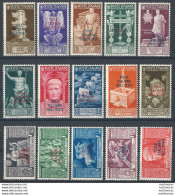 1938 Egeo Augusto 15v. MNH Sassone N. 99/108+A - Andere & Zonder Classificatie