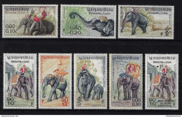 1958/60 LAOS - SG 74/80+104 - Elefanti - MNH** - Asia (Other)