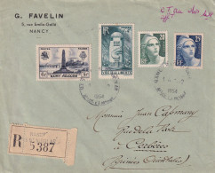 LETTRE 1954 RECOMANDEE  NANCY  A CERBERA - Lettres & Documents