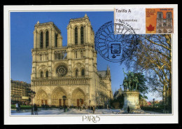 ESPAÑA (2019) Carte Maximum Card ATM - 73 Salon Philatelique Automne Paris Cathédrale Nôtre-Dame - Maximum Kaarten