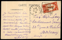 1926 Maroc Cachet DAGUIN Casablanca "Faites Vos Paiements Par Chèque Postal" Sur CPA "Rue De L'Horloge" - Brieven En Documenten