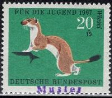 GERMANY(1967) Ermine. Specimen (MUSTER) Overprint. Scott No B423, Yvert No 388. - Andere & Zonder Classificatie