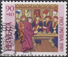 1989 Schweiz Pro Patria, Bilderchronik, Diebold Schilling 1513 ⵙ Zum:CH B226, Mi:CH 1396, Yt: CH 1322 - Used Stamps