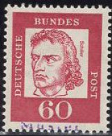 GERMANY(1962) Schiller. MUSTER (specimen) Overprint. Scott No 834. - Andere & Zonder Classificatie