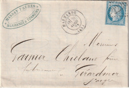 Lettre De Marmande à Gérardmer LAC - 1849-1876: Klassik