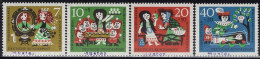 GERMANY(1962) Scenes From Snow White. Seet Of 4 With MUSTER (specimen) Overprint. Scott No B384-7. - Otros & Sin Clasificación