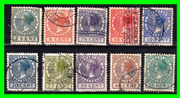 HOLANDA ( NEDERLAND - PAISES BAJOS ) SELLOS DEL AÑO 1924 - 1930 DE LA REINA GUILLERMINA - Used Stamps