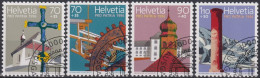 1996 Schweiz Pro Patria, Kulturrgüter U. Landschaften, ⵙ Zum:CH B251-254, Mi:CH 1577-1580, Yt: CH 1505-1508 - Gebruikt