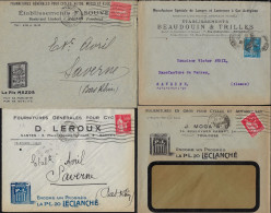 France Années 1920-1930. 10 Enveloppes Illustrées. Phares, Cycles, Motos, Générateurs, Autos, Acétylène, Projecteurs - Elettricità