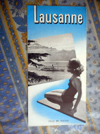 DEPLIANT TOURISTIQUE LAUSANNE SUISSE 1949 - Toeristische Brochures