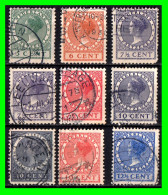 HOLANDA ( NEDERLAND - PAISES BAJOS ) SELLOS DEL AÑO 1924 - 1930 DE LA REINA GUILLERMINA - Used Stamps