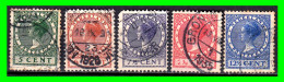 HOLANDA ( NEDERLAND - PAISES BAJOS ) SELLOS DEL AÑO 1924 - 1930 DE LA REINA GUILLERMINA - Used Stamps