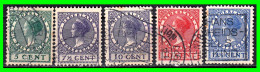 HOLANDA ( NEDERLAND - PAISES BAJOS ) SELLOS DEL AÑO 1924 - 1930 DE LA REINA GUILLERMINA - Used Stamps