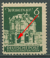 SBZ Ost-Sachsen 1946 Wiederaufbau Mit Plattenfehler 64 AA II Postfrisch - Sonstige & Ohne Zuordnung