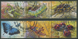 Australien 2003 Insekten Käfer Schmetterlinge 2259/64 ZD Gestempelt - Used Stamps