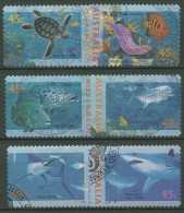 Australien 1995 Unterwasserwelt Fische Hai Schildkröte 1517/22 Gestempelt - Used Stamps