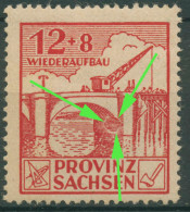 SBZ Provinz Sachsen 1946 Wiederaufbau Mit Plattenfehler 88 A II Mit Falz - Other & Unclassified