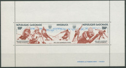 Gabun 1976 Olymp. Winterspiele Innsbruck Slalom Block 29 Postfrisch (C23161) - Gabón (1960-...)