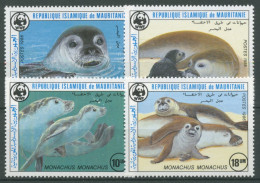 Mauretanien 1986 WWF Naturschutz Mittelmeer-Mönchsrobbe 871/74 Postfrisch - Mauritania (1960-...)