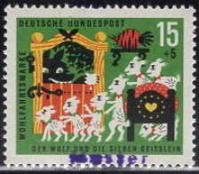 GERMANY(1963) Scene From The Wolf And The Seven Kids. MUSTER (specimen) Overprint. Scott No B393. - Other & Unclassified