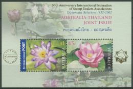 Australien 2002 IFSDA Seerose Lotos Block 46 I Postfrisch (C24136) - Hojas Bloque