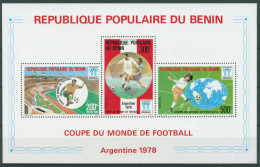 Benin 1978 Fußball-WM'78 Argentinien Stadion Spieler Block 4 Postfrisch (C27104) - Bénin – Dahomey (1960-...)
