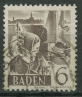 Französische Zone: Baden 1948 Trachtenmädchen Type III, 15 Y III Gestempelt - Bade